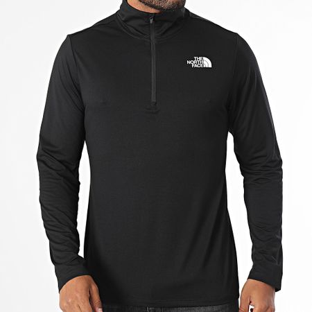The North Face - Sudadera Flashdry ligera con cuello de cremallera A8949 Negro