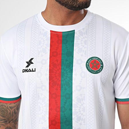 DKALI - Camiseta blanca de fútbol de Marruecos