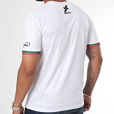 DKALI - Camiseta blanca de fútbol de Marruecos