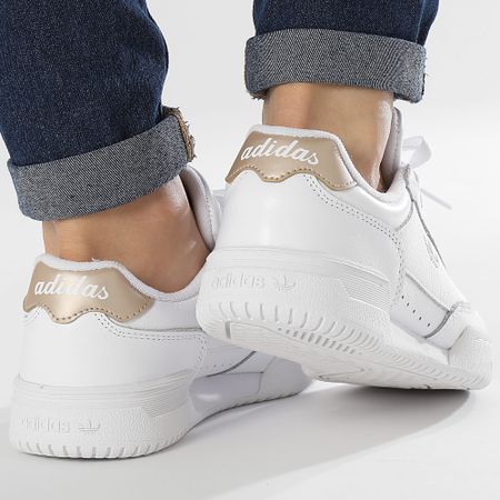 Adidas Originals - Mujer Zapatillas Court Super W IF9432 Calzado White Wonder Gold Met Wonder Beige