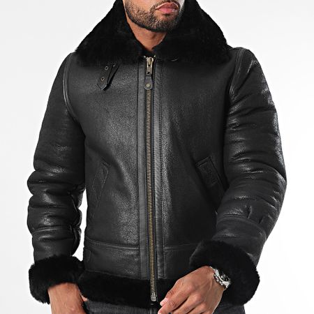 Schott NYC - LC1259 Chaqueta de cuero negro