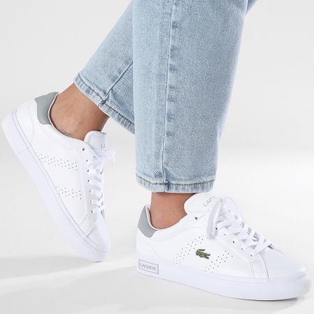 Lacoste - Zapatillas Mujer Powercourt 2.0 2241 Blanco Gris
