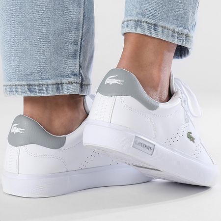 Lacoste - Zapatillas Mujer Powercourt 2.0 2241 Blanco Gris