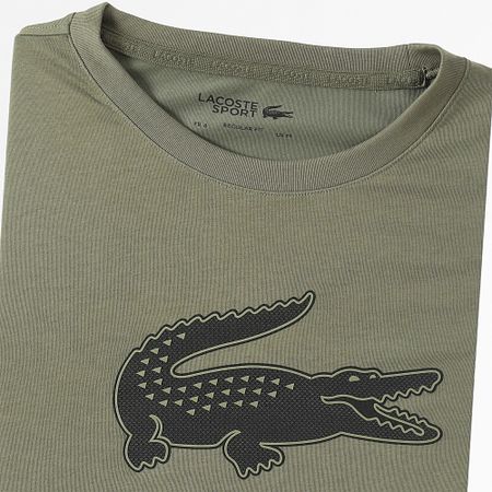 Lacoste - Tee Shirt Big Logo Crocodile Regular Fit Caqui Verde