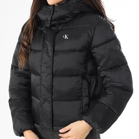 Calvin Klein - Chaqueta con capucha para mujer 4616 Negro