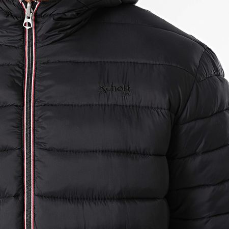 Schott NYC - Riverso Chaqueta larga reversible con capucha Negro