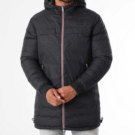 Schott NYC - Riverso Chaqueta larga reversible con capucha Negro