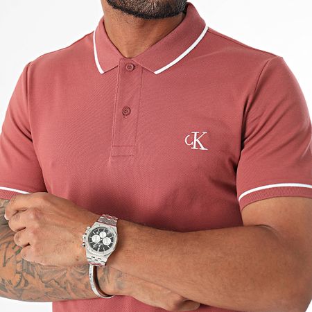 Calvin Klein - Polo de manga corta 5603 Rojo ladrillo