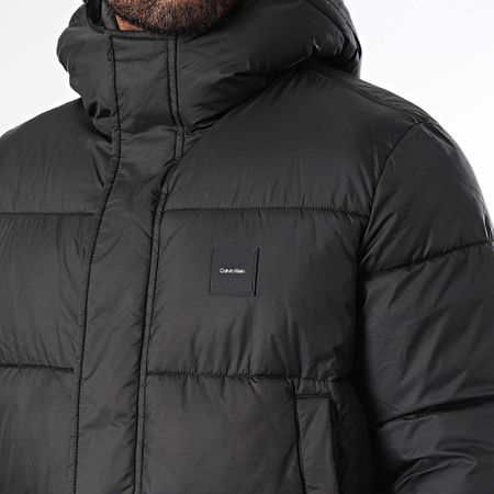 Calvin Klein - Puffer largo acolchado con capucha 3465 Negro