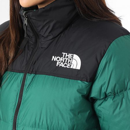 The North Face - Abrigo Retro Nuptse Mujer A3XEO Verde Negro