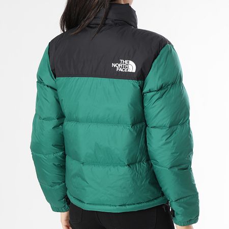The North Face - Abrigo Retro Nuptse Mujer A3XEO Verde Negro