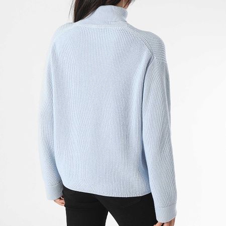 Tommy Hilfiger - Suéter de cuello redondo para mujer Cardigan Stitch 3094 Azul claro