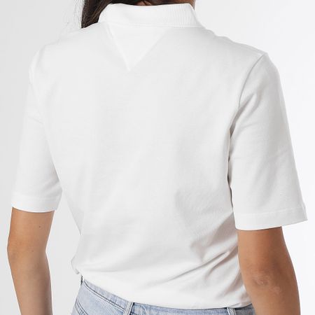 Tommy Hilfiger - Polo de mujer de manga corta Regular Fit 1985 3224 Blanco