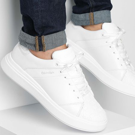 Calvin Klein - Baskets Cupsole Lace Up Mono Mix 2218 Blanco