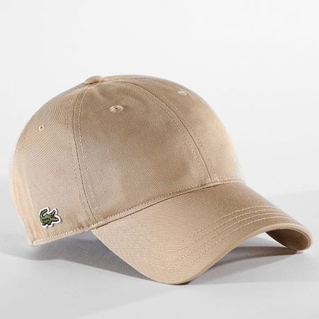 Lacoste - Gorra Beige Cocodrilo Bordado Logo Lateral