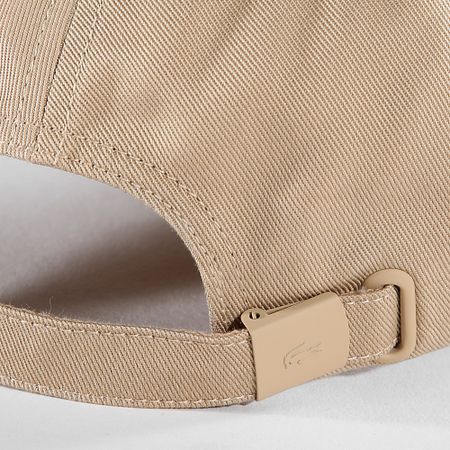 Lacoste - Gorra Beige Cocodrilo Bordado Logo Lateral