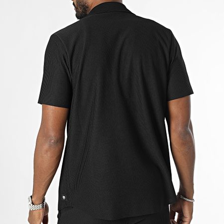Zelys Paris - Conjunto negro de camisa de manga corta y pantalón