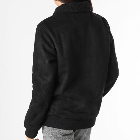 Classic Series - Chaqueta negra con cremallera para mujer