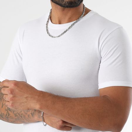 LBO - Lote de 3 camisetas bajas redondeadas 3552 Negro Blanco Verde Botella