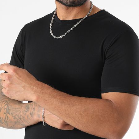 LBO - Juego De 3 Camisetas De Fondo Redondo 3553 Negro Blanco Camel