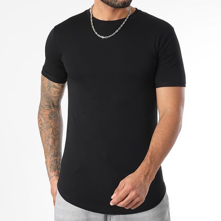 LBO - Juego De 3 Camisetas De Fondo Redondo 3553 Negro Blanco Camel