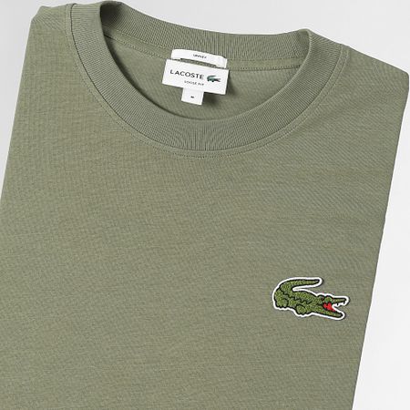 Lacoste - Tee Shirt Oversize Loose Fit Big Logo Cocodrilo Bordado Caqui Verde