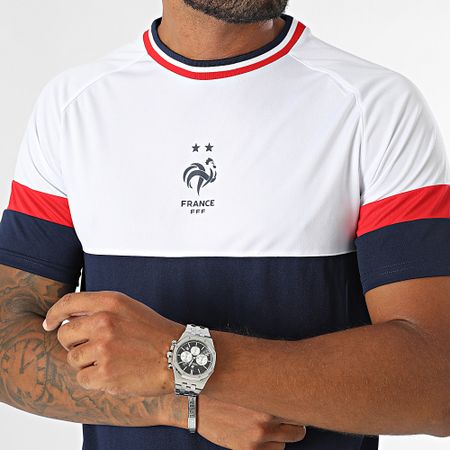 FFF - Maillot De Foot France Color Block Blanc Bleu Marine Rouge