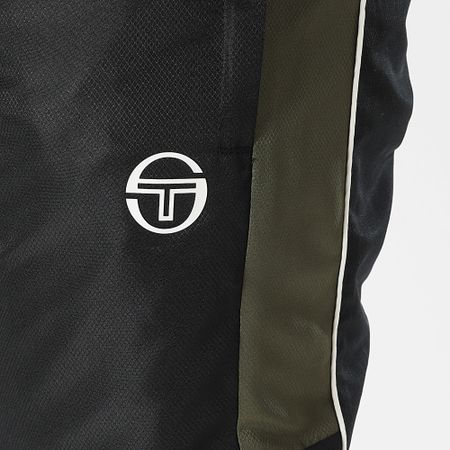 Sergio Tacchini - Abita 40814 Negro Verde Caqui Blanco Bandas Pantalones Jogging