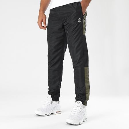 Sergio Tacchini - Abita 40814 Negro Verde Caqui Blanco Bandas Pantalones Jogging