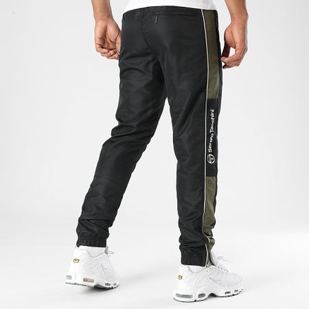Sergio Tacchini - Abita 40814 Negro Verde Caqui Blanco Bandas Pantalones Jogging