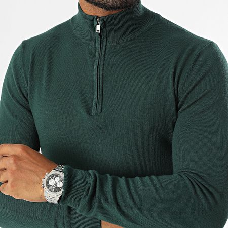 KZR - Jersey verde oscuro con cremallera