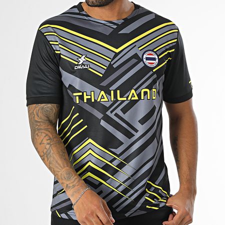 DKALI - Camiseta de fútbol Tailandia Negro Gris