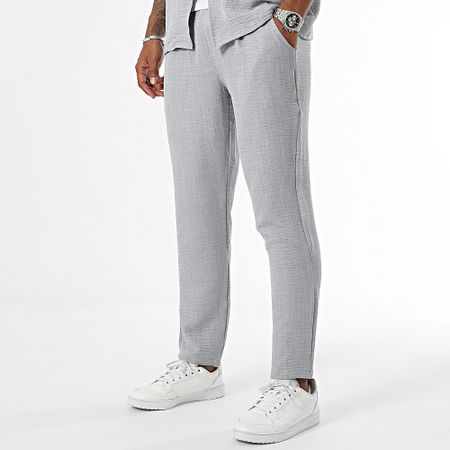 Frilivin - Conjunto de camisa de manga corta y pantalón de jogging Gris claro