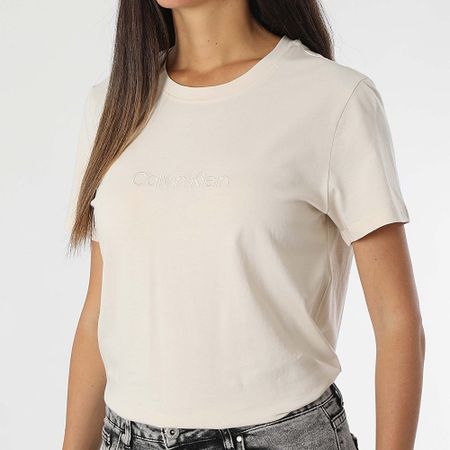 Calvin Klein - Camiseta de mujer Classic 2 QS7328E Beige