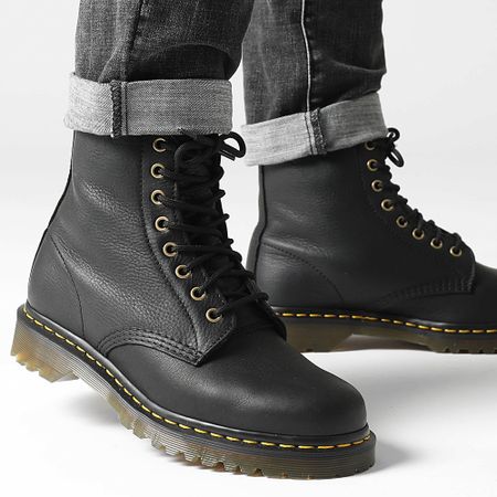 Dr Martens - Botas 1460 Grizzly Negro