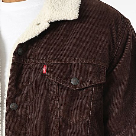 Levi's - Chaqueta con cuello de piel de oveja A5784 Marrón