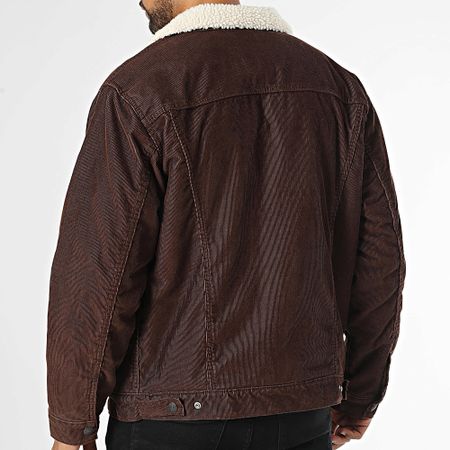 Levi's - Chaqueta con cuello de piel de oveja A5784 Marrón