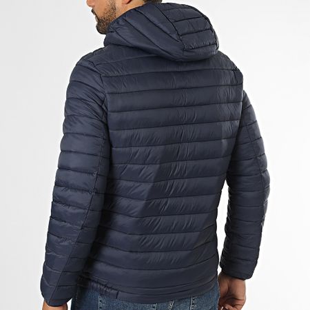 Kymaxx - Chaqueta azul marino con capucha