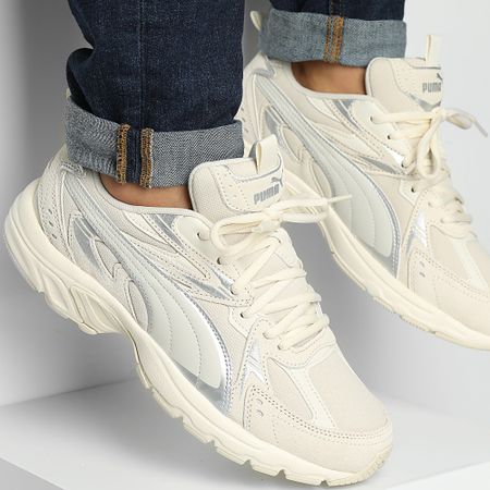 Puma - Milenio Tech Suede 393489 Snow Gray Frosted Ivory Sneakers