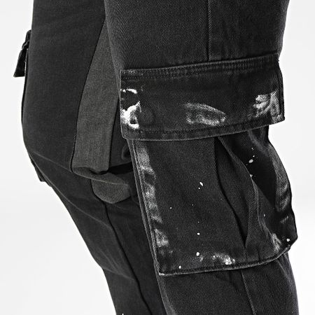 2Y Premium - Pantalón cargo vaquero negro