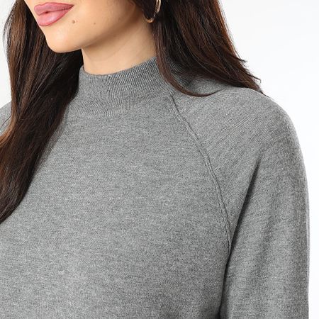 Only - Vestido jersey Amore Mujer Gris brezo
