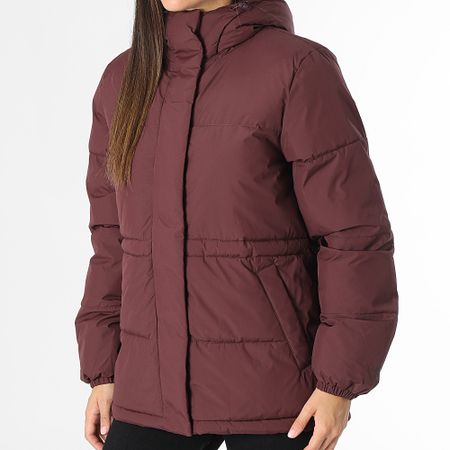 Jack And Jones - JJXX World Chaqueta de pluma con capucha para mujer Burdeos