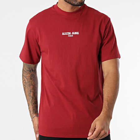 Sixth June - Camiseta oversize burdeos