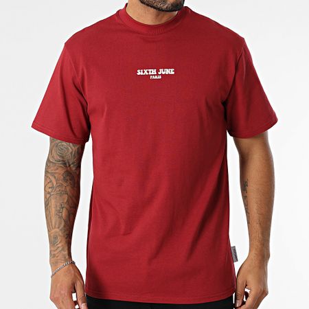 Sixth June - Camiseta oversize burdeos
