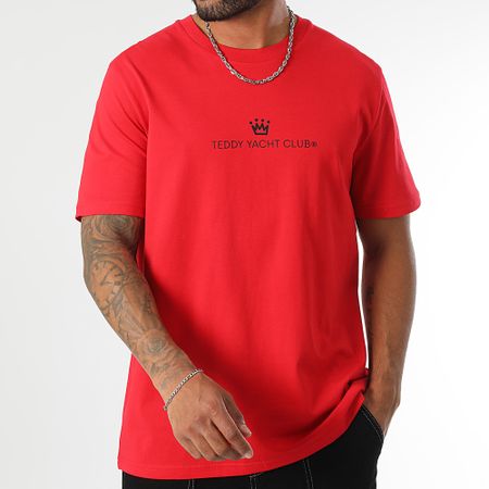Teddy Yacht Club - Camiseta oversize Maison De Couture Rush Rojo Negro