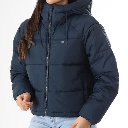 Tommy Jeans - Abrigo de mujer con capucha Puffer Ext 8841 Azul marino