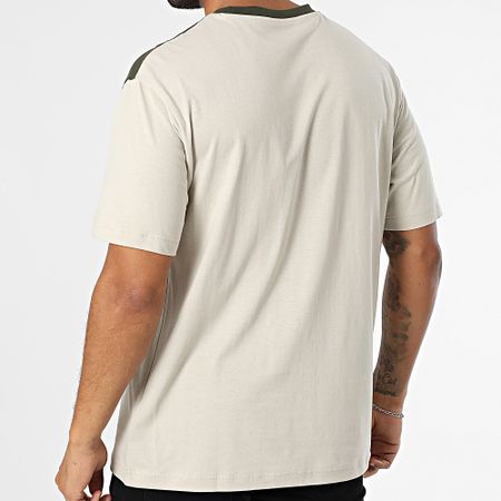 Puma - Camiseta Power Colorblock 681730 Beige Verde Caqui