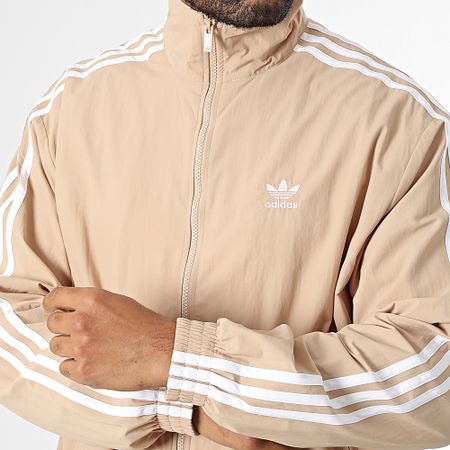 Adidas Originals - Firebird IZ3061 Chaqueta con cremallera a rayas beige