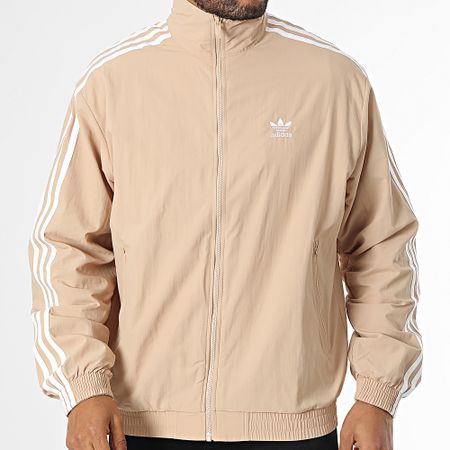 Adidas Originals - Firebird IZ3061 Chaqueta con cremallera a rayas beige