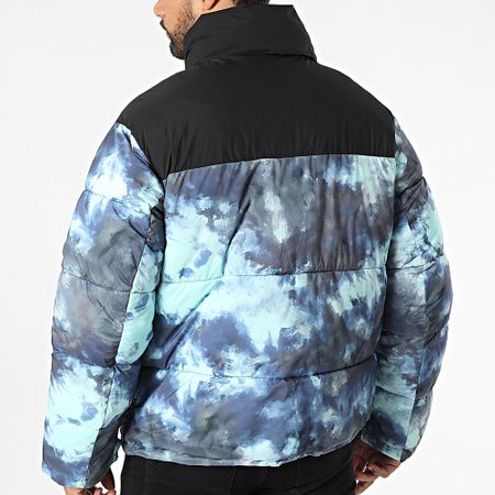 Kymaxx - Negro Azul Marino Turquesa Ligero Abrigo con capucha